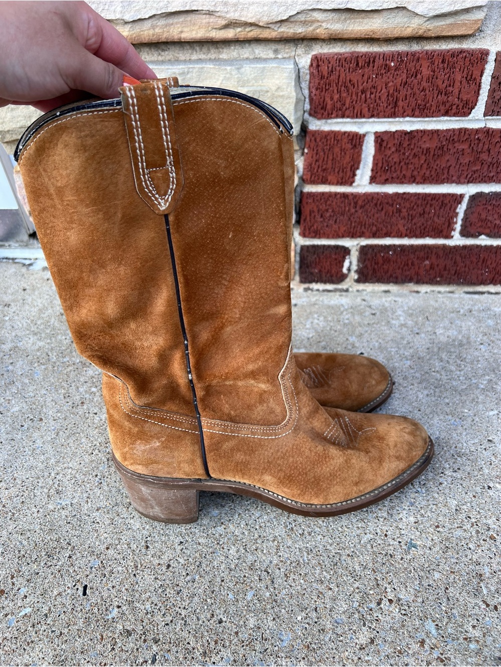 Vintage suede Western Boots